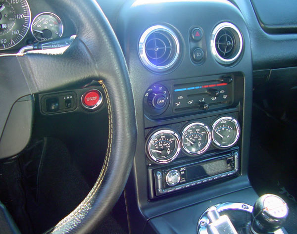 Installed S2000 Starter Button in a Mazda Miata