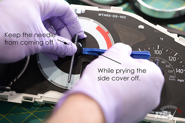 Remove needle side cover