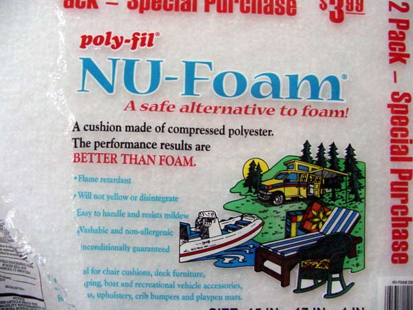 Nufoam foam alternative padding bag