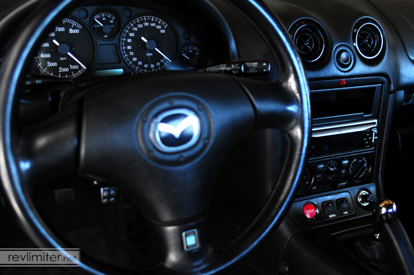 Installed S2000 Starter Button in a Mazda Miata