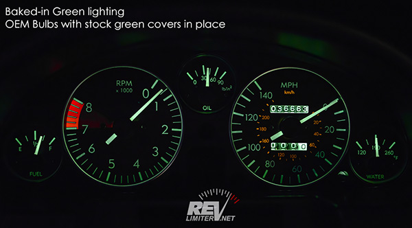 revlimiter Gauges - oem green lighting
